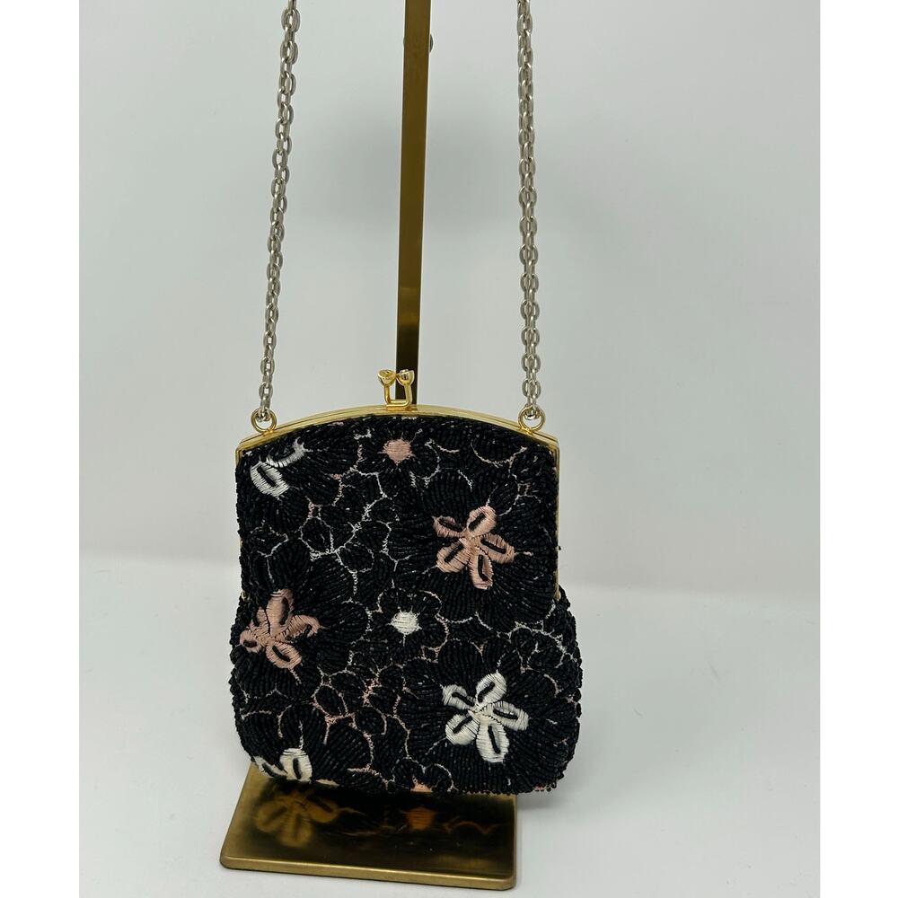 Vintage Beaded Walborg Bag with Flowers